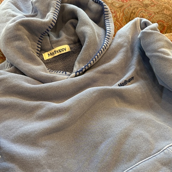 Light purple Gray MADHAPPY Hoodie with Front Pocket - Picture 6 of 6